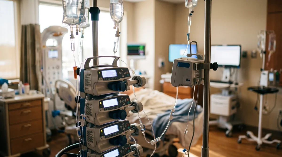 Traçado de cardiotocografia basal registrando a frequência cardíaca fetal e contrações uterinas no hospital