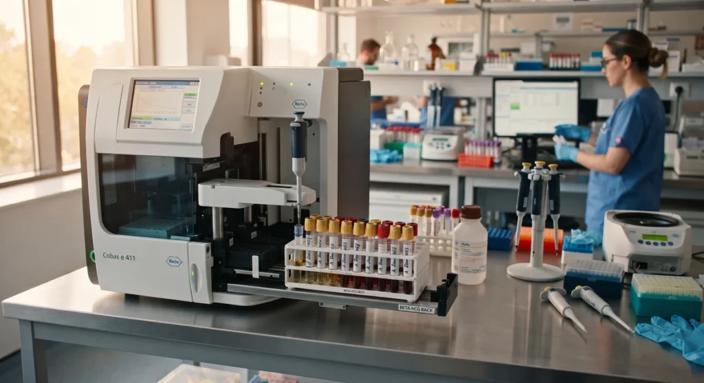 Analisador bioquímico laboratorial para dosagem quantitativa de Beta-hCG